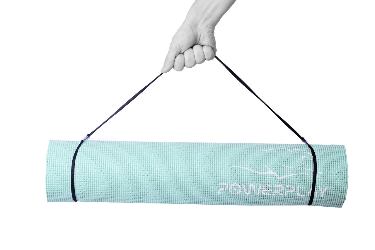 Килимок для йоги та фітнесу PowerPlay 4010 PVC Yoga Mat М'ятний (173x61x0.6)