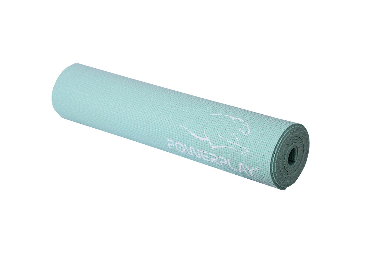 Килимок для йоги та фітнесу PowerPlay 4010 PVC Yoga Mat М'ятний (173x61x0.6)