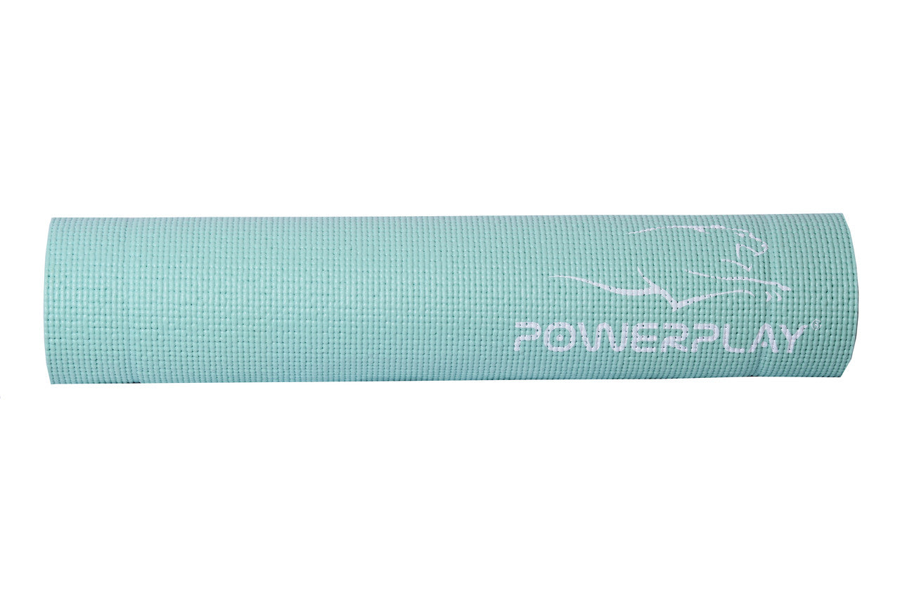 Килимок для йоги та фітнесу PowerPlay 4010 PVC Yoga Mat М'ятний (173x61x0.6)