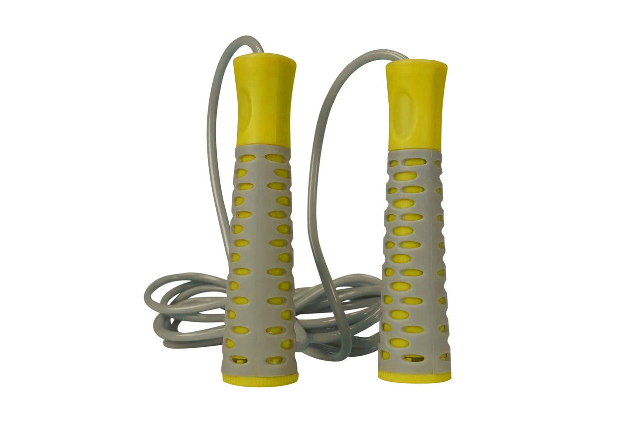 Скакалка PowerPlay 4206 Jump Rope PRO+ Сіро-жовта (2,75m.)