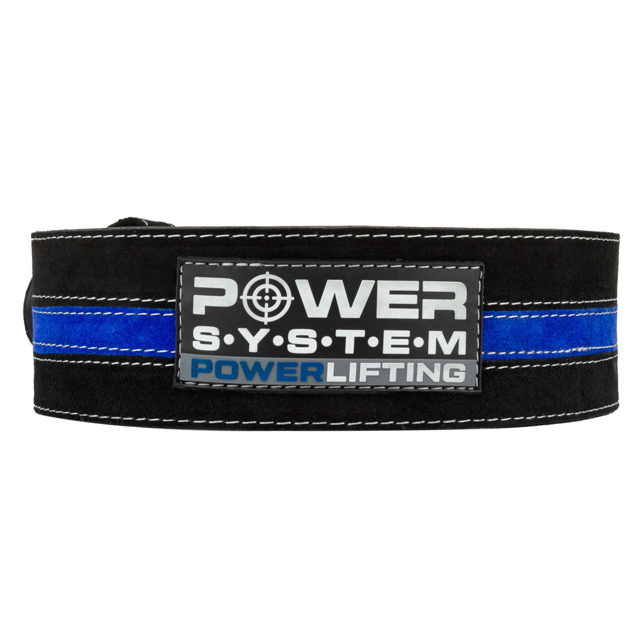 Пояс для пауерліфтингу Power System PS-3800  PowerLifting шкіряний Black/Blue Line XL