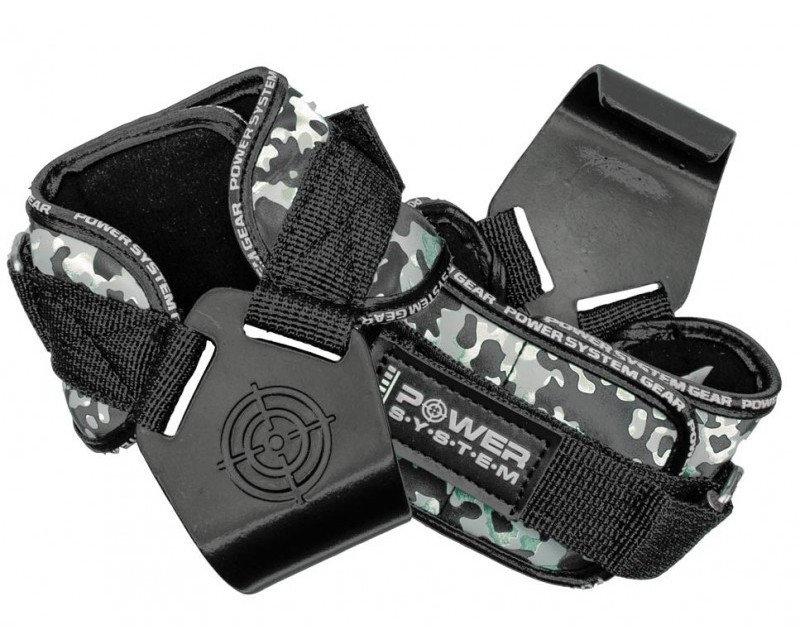 Гаки для тяги на зап'ястя Power System PS-3370 Hooks Camo Black/Grey XL