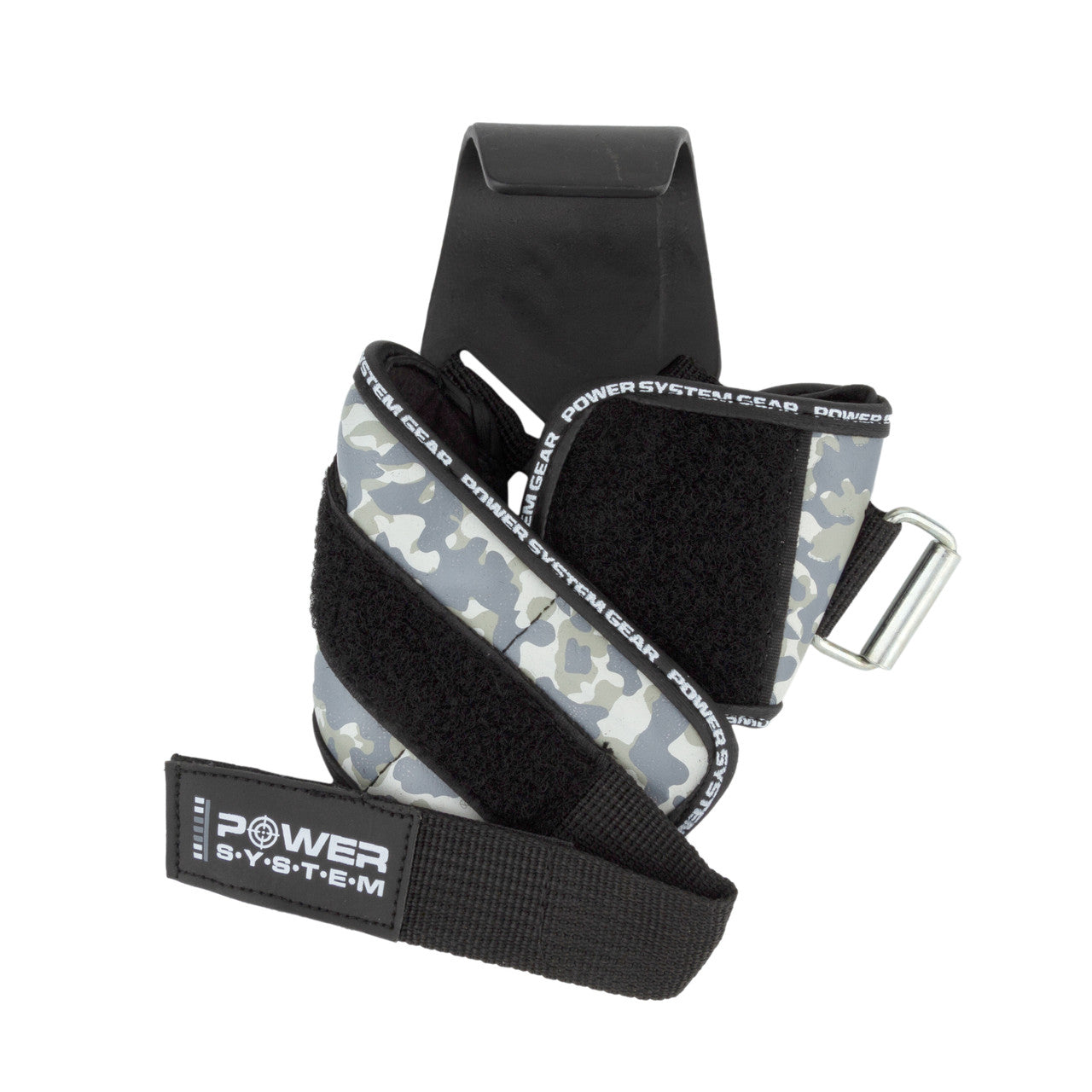 Гаки для тяги на зап'ястя Power System PS-3370 Hooks Camo Black/Grey XL