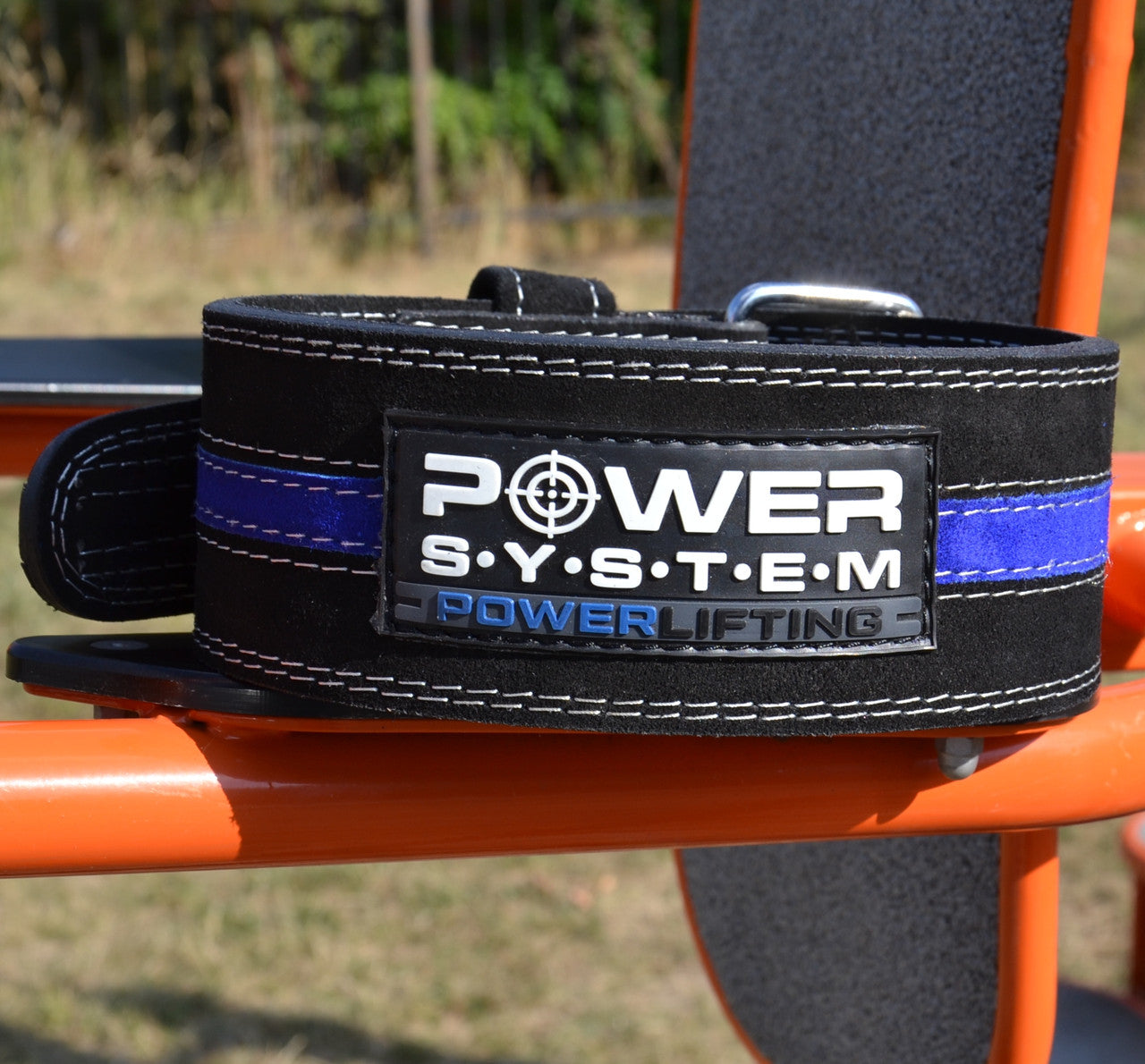 Пояс для пауерліфтингу Power System PS-3800  PowerLifting шкіряний Black/Blue Line XL