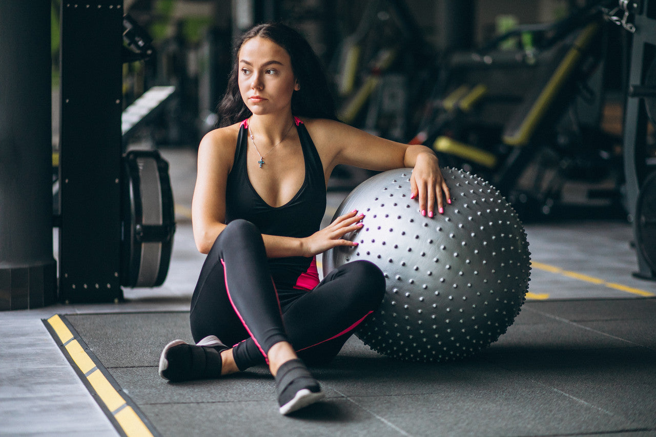 М'яч для фітнесу (фітбол) напівмасажний PowerPlay 4003 Ø65 cm Gymball  Сірий + помпа