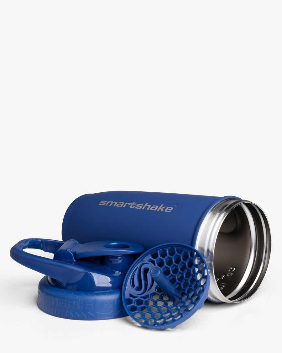 Шейкер спортивний SmartShake металевий Reforce Stainless Steel 30oz/900ml Navy Blue