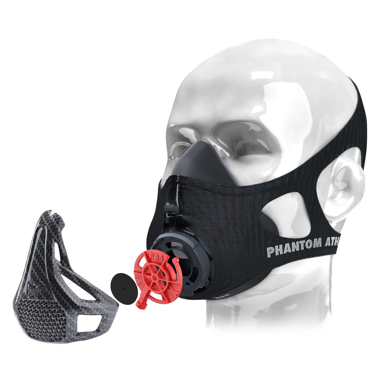 Маска для тренування дихання Phantom Training Mask Carbon M