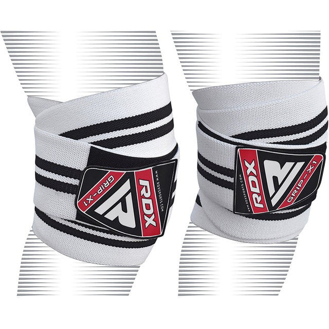 Бинти на коліна RDX K1 GYM Knee Wraps White/Black Plus