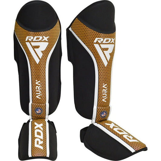 Захист гомілки та стопи RDX SHIN INSTEP AURA PLUS T-17 Black Golden XL