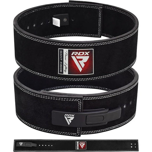 Пояс для важкої атлетики RDX 4 Pro Liver Buckle шкіряний Black Plus XL