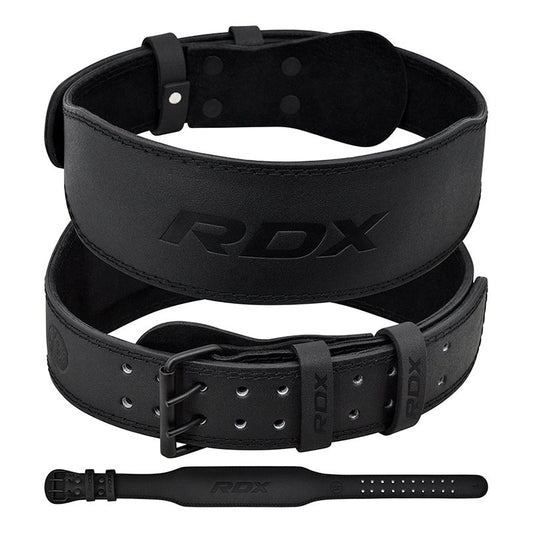 Пояс для важкої атлетики RDX 4 шкіряний Full Black L