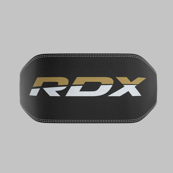 Пояс для важкої атлетики RDX 6 шкіряний Black Gold 2XL