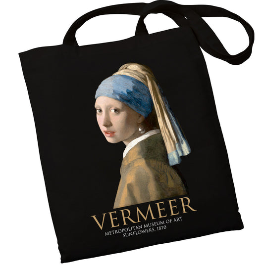 Екошопер BookOpt BK4074 VERMEER "Дівчина з перловою сережкою" чорний