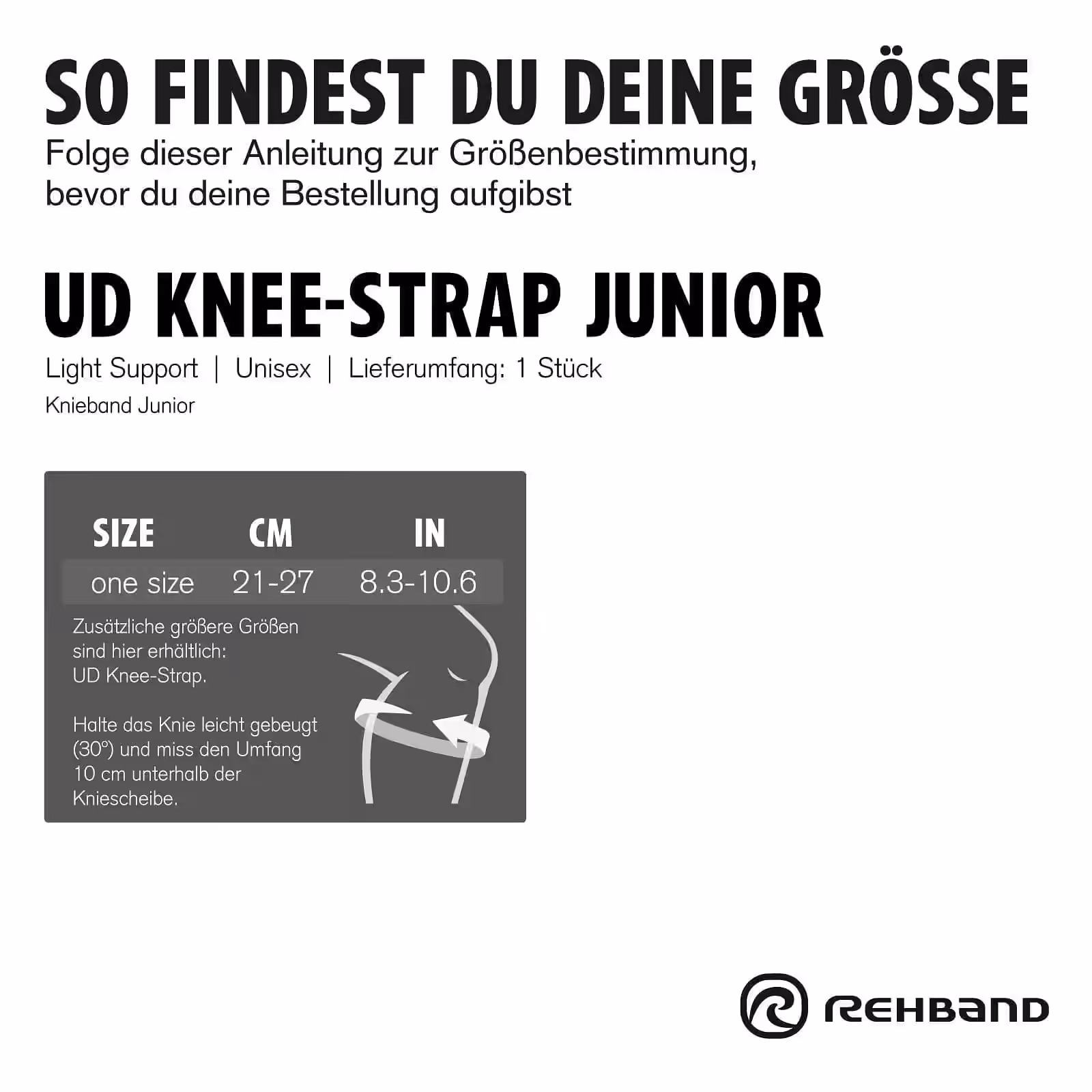 наколінники Rehband – вигляд збоку